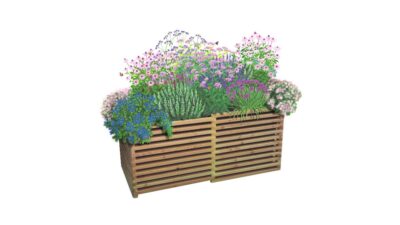 Outbay Hochbeet Maximilian Insekten in rosa-lila